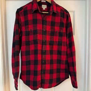 J. Crew Red and Black Flannel Shirt